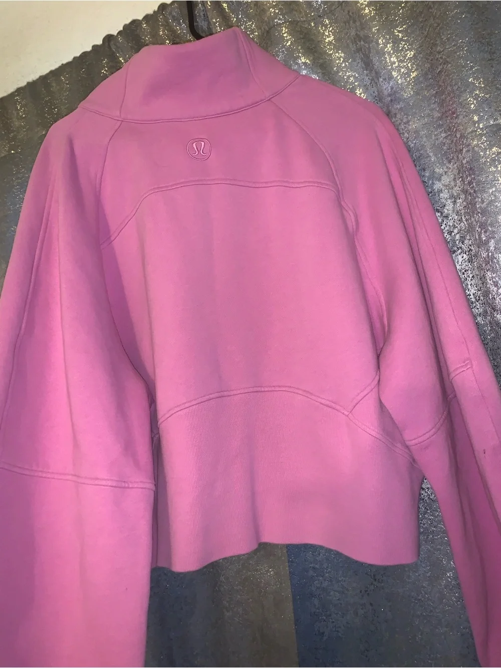 lululemon athletica Pink Cropped Half-Zip Sweatshirt